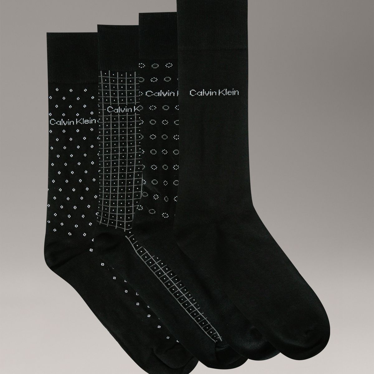 CALVIN KLEIN - Pack de 4 Calcetines Rayon Flatknit Dress Negro Calvin Klein