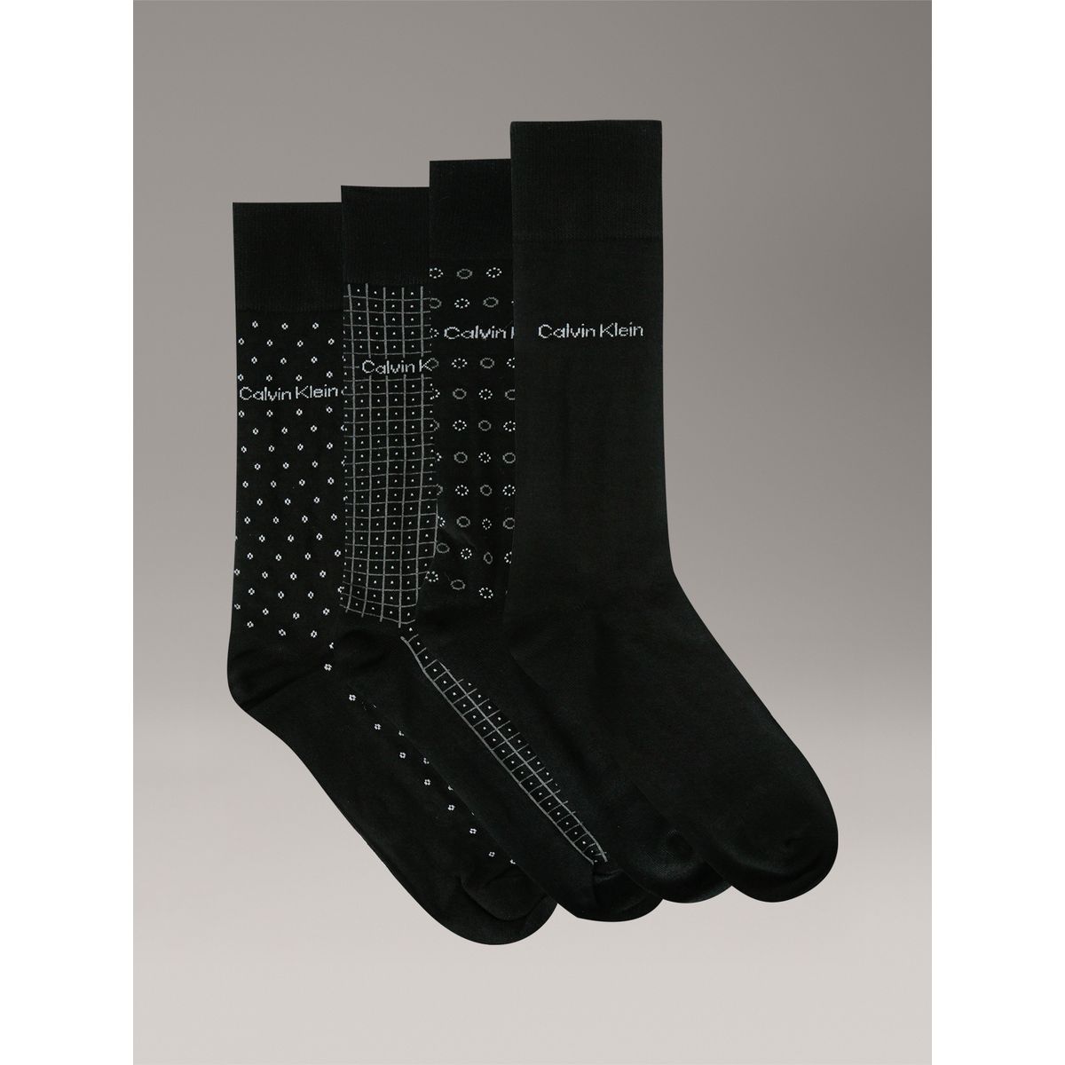 CALVIN KLEIN - Pack de 4 Calcetines Rayon Flatknit Dress Negro Calvin Klein