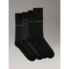 CALVIN KLEIN - Pack de 4 Calcetines Rayon Flatknit Dress Negro