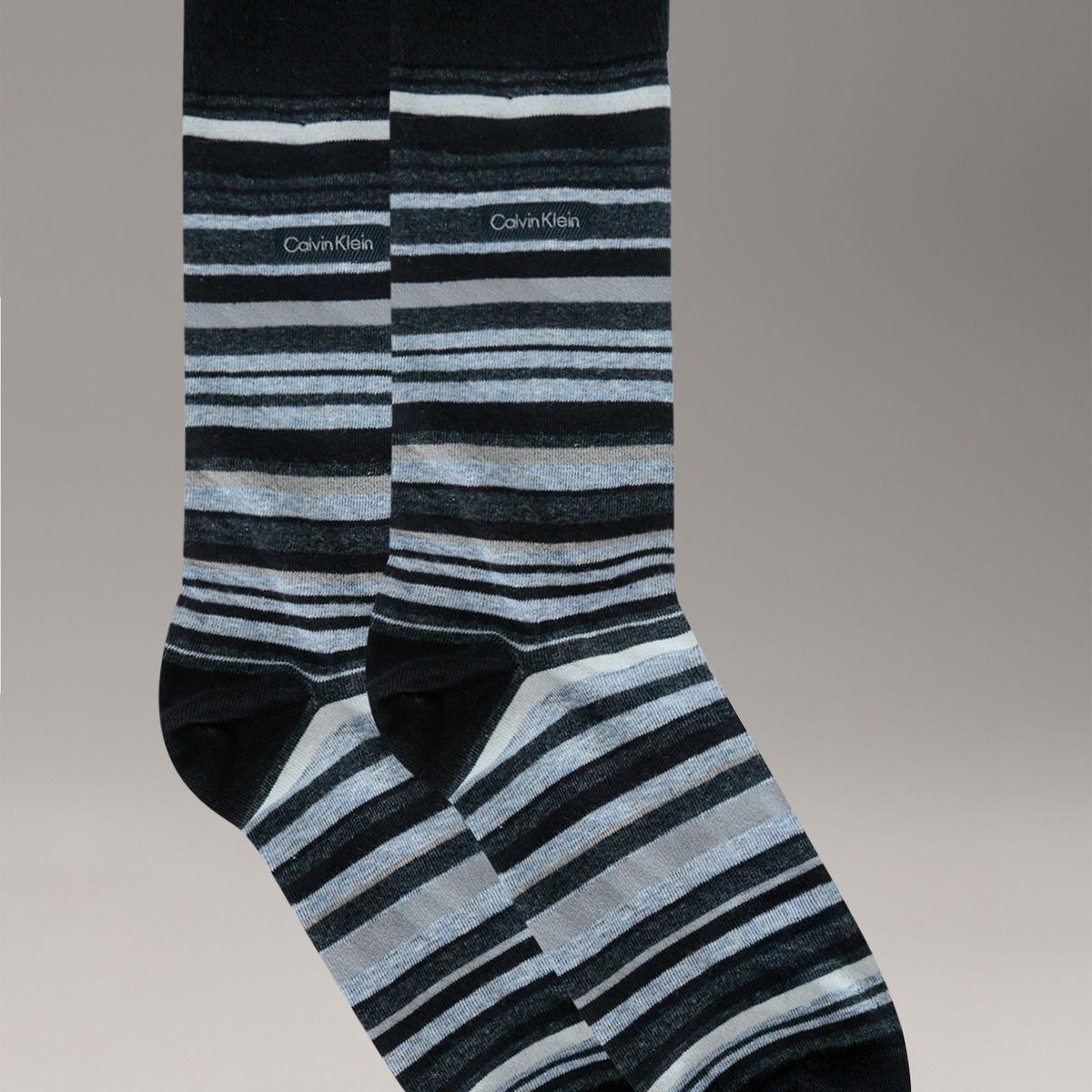 CALVIN KLEIN - Calcetines Barcode Multi Stripe Negro Calvin Klein