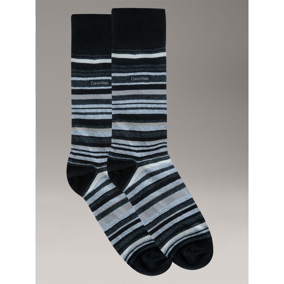 CALVIN KLEIN - Calcetines Barcode Multi Stripe Negro Calvin Klein