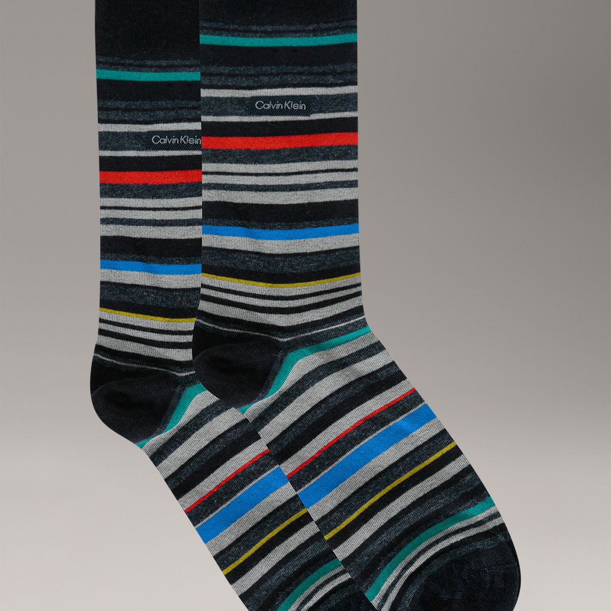 CALVIN KLEIN - Calcetines Barcode Multi Stripe Negro Calvin Klein