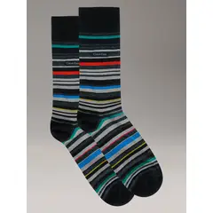 CALVIN KLEIN - Calcetines Barcode Multi Stripe Negro