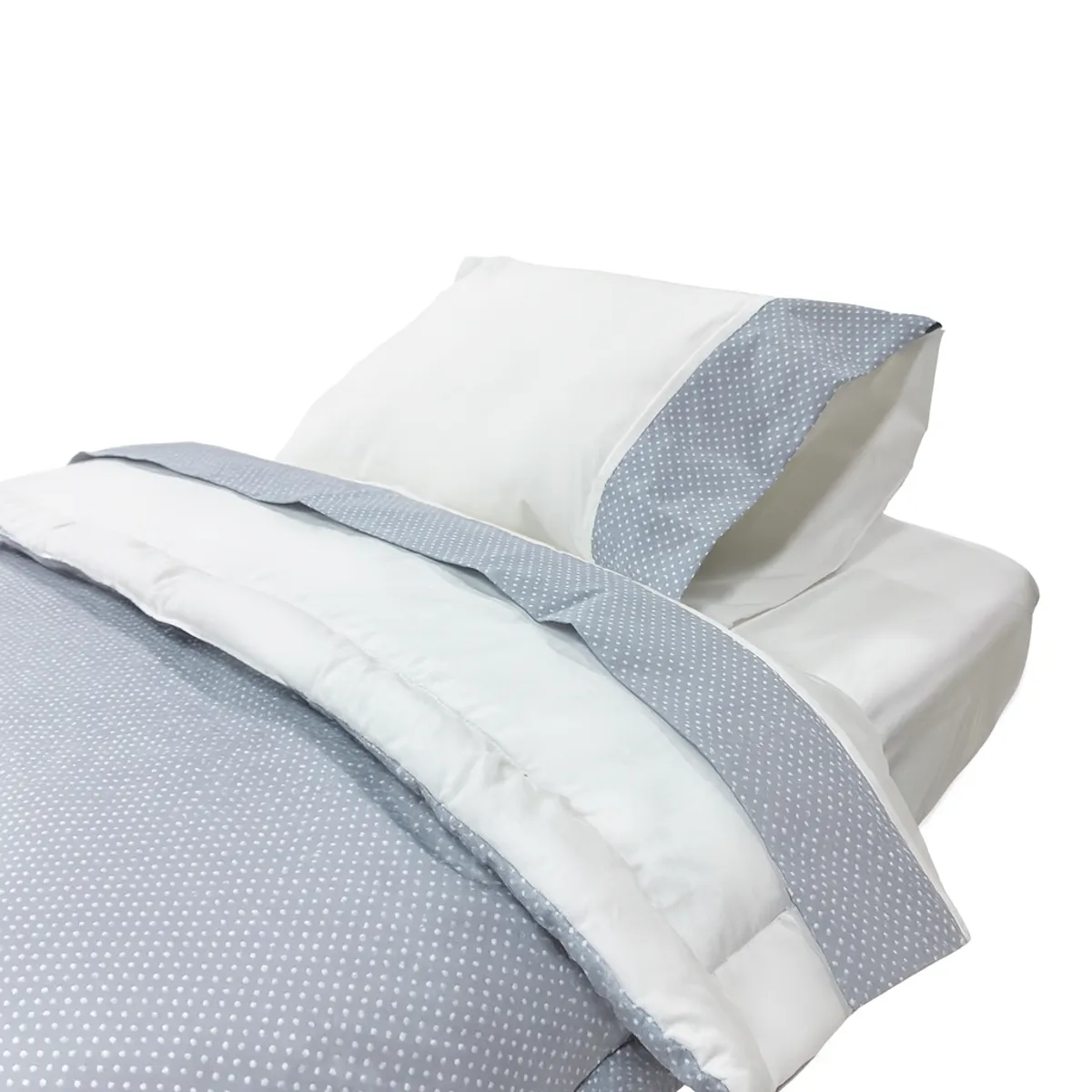 KINDERFLEX - Set Cuna Colecho 100% Algodón Grey