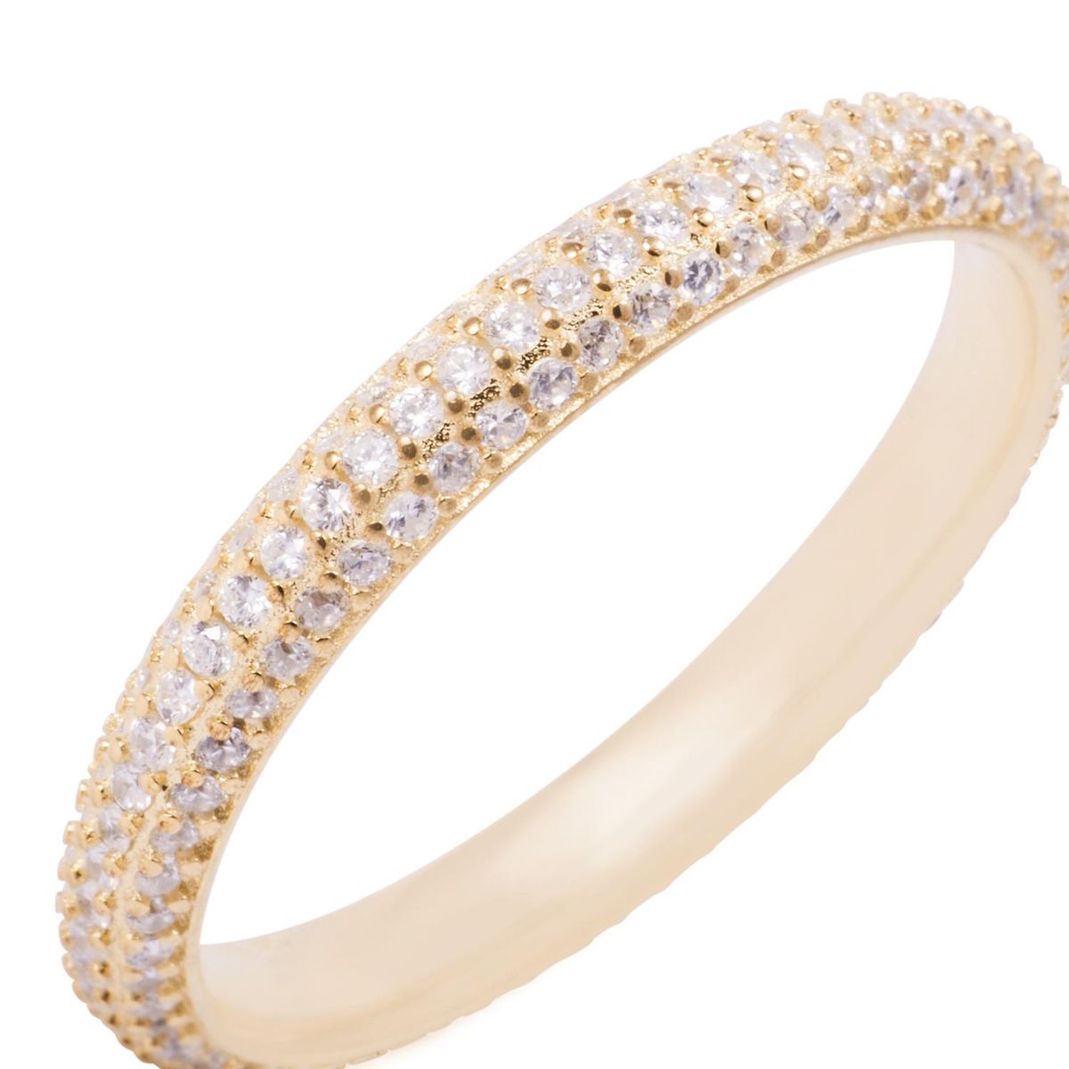 JB JOYAS BARON - Anillo Revestido en Oro 18kt Sin Fin con Circones