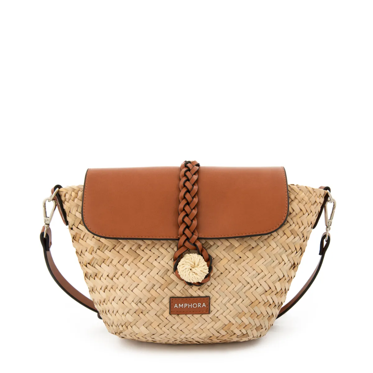 AMPHORA - Bolso jamaica pequeña café