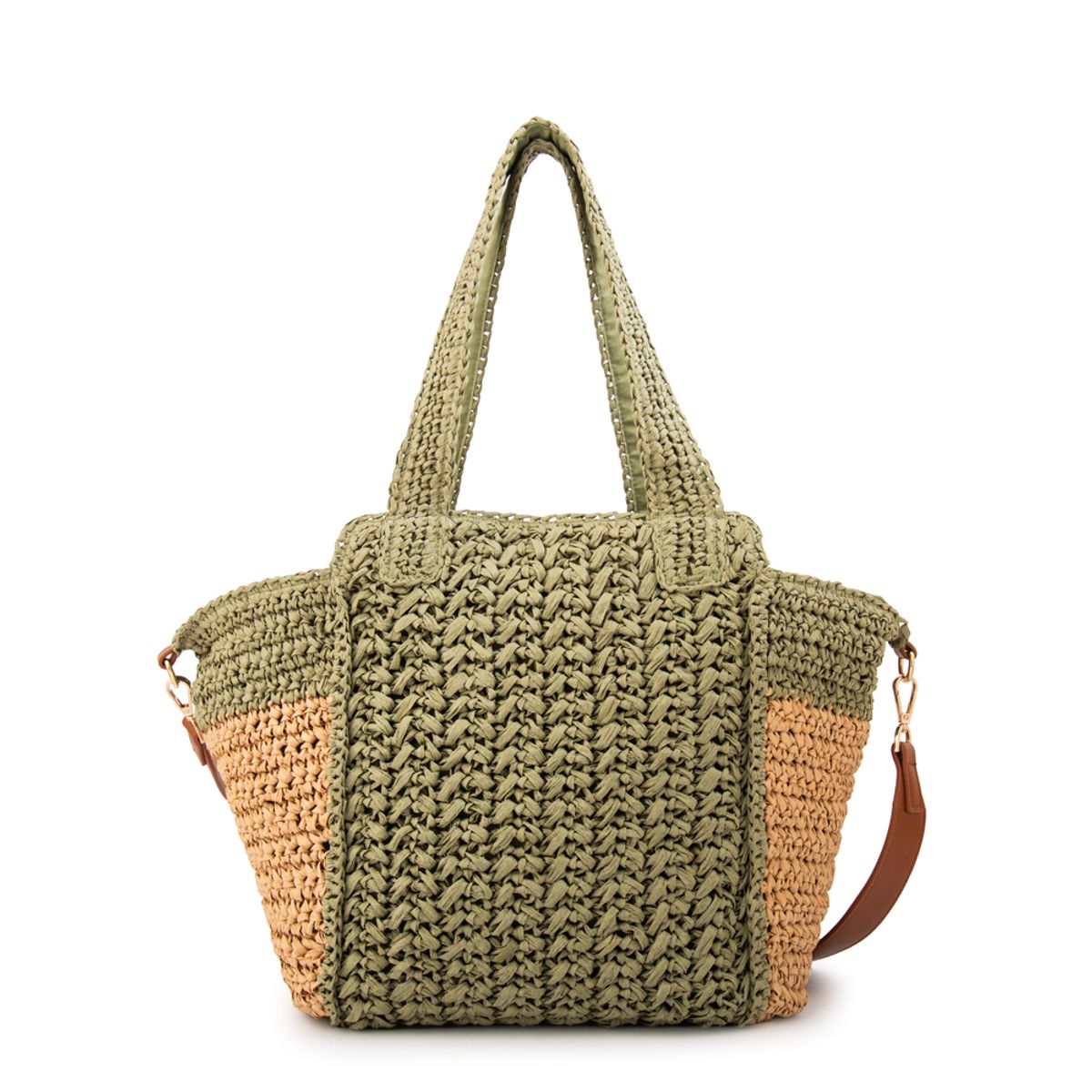 AMPHORA - Bolso pistacho grande verde oliva