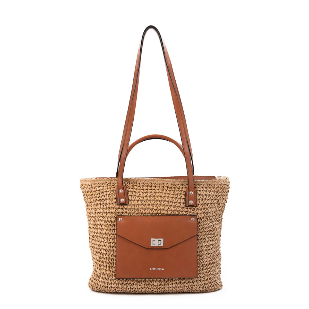 AMPHORA - Bolso tobago grande café