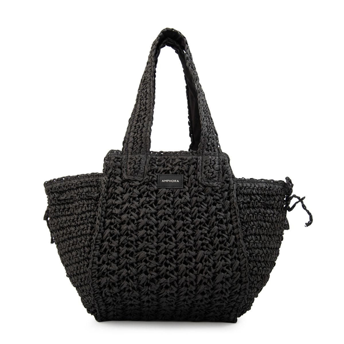 AMPHORA - Bolso pistacho grande negro