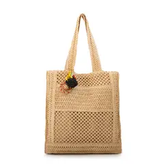 AMPHORA - Bolso perla grande beige