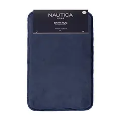 NAUTICA - Alfombra de Baño Home flannel 40x60cm antideslizante azul marino