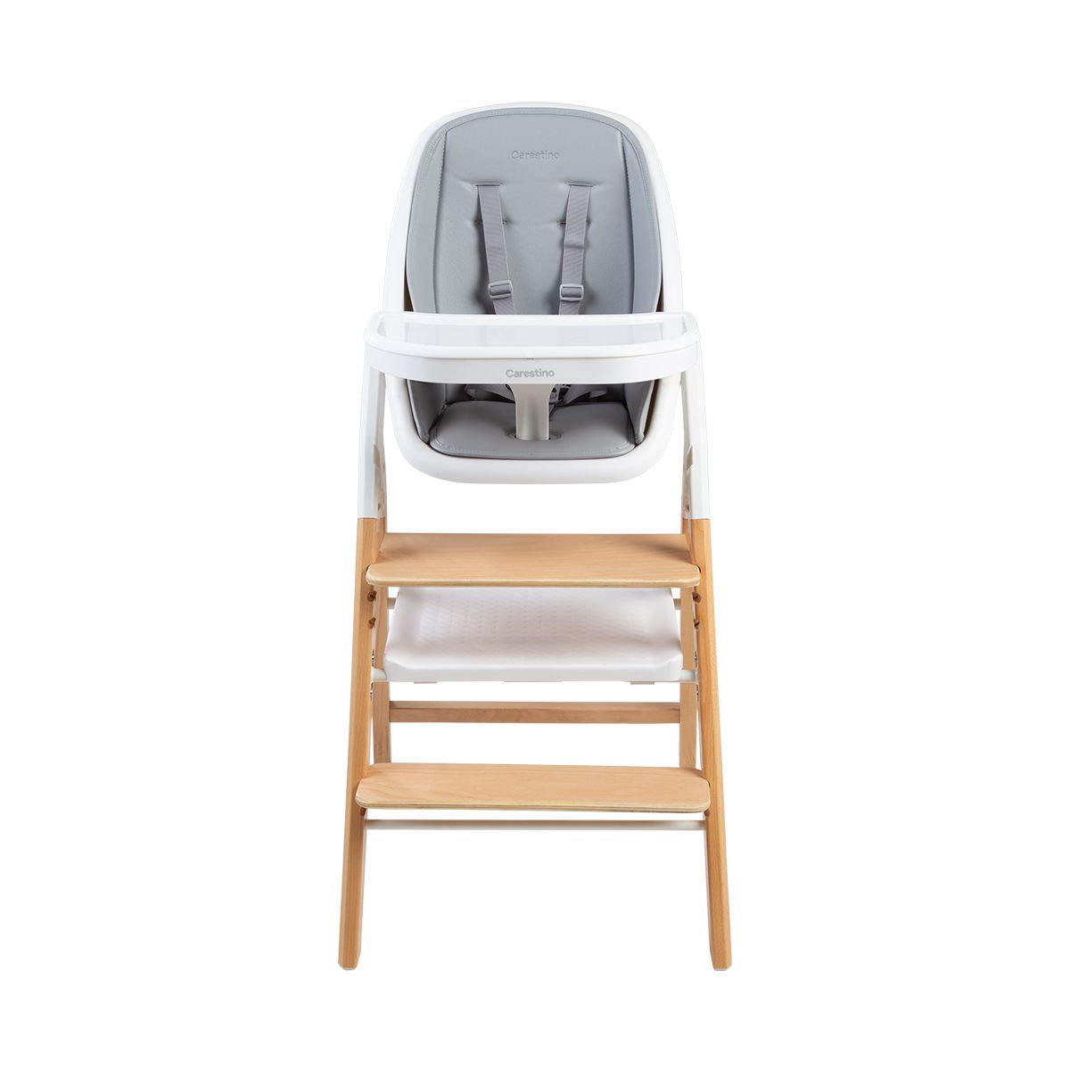 CARESTINO - Silla de Comer 3 en 1 Malta Ceniza