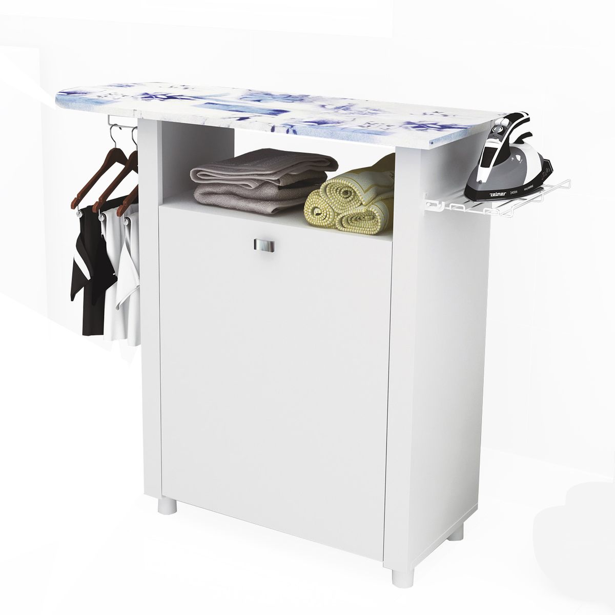 TECNOMOBILI - Mueble para planchado blanco 85 x 102,5 x 35,5 cm espesor 15mm