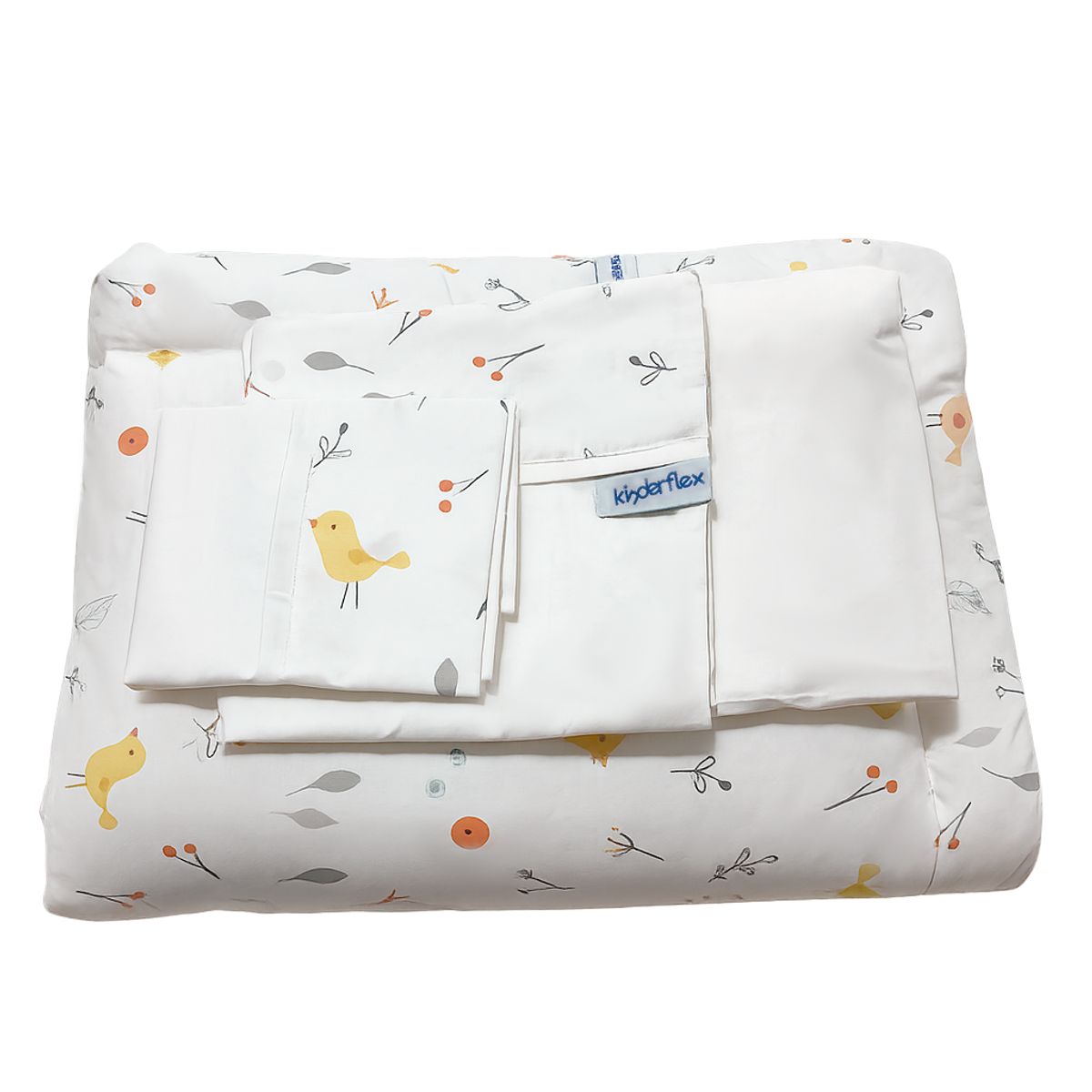 KINDERFLEX - Set Cuna Colecho 100% Algodón Birdy