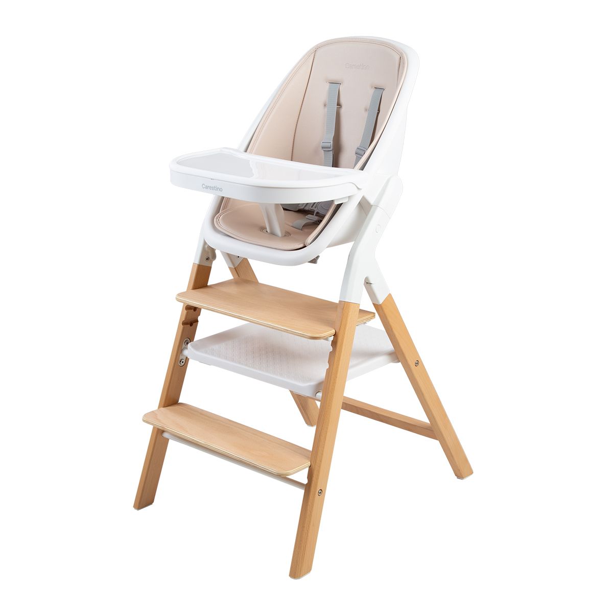 CARESTINO - Silla de Comer 3 en 1 Malta Greige