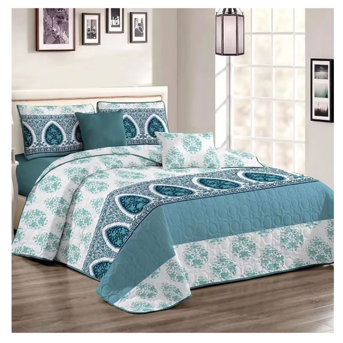 GENERICO - Cubrecama Quilt King De Verano Diseños Estampados GS