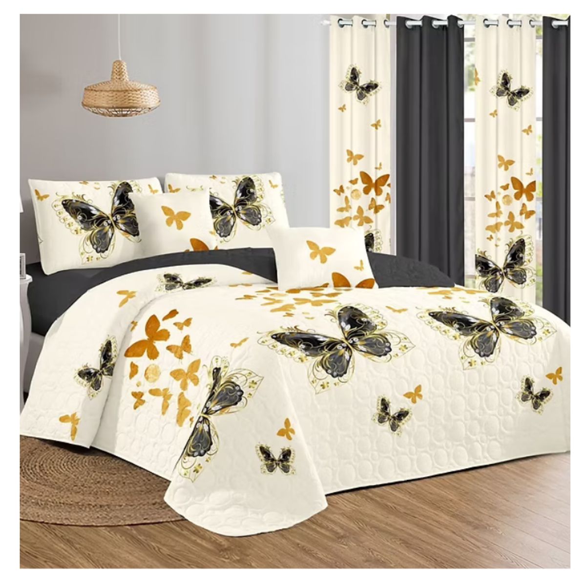 GENERICO - Cubrecama Quilt King De Verano Diseños Estampados GS