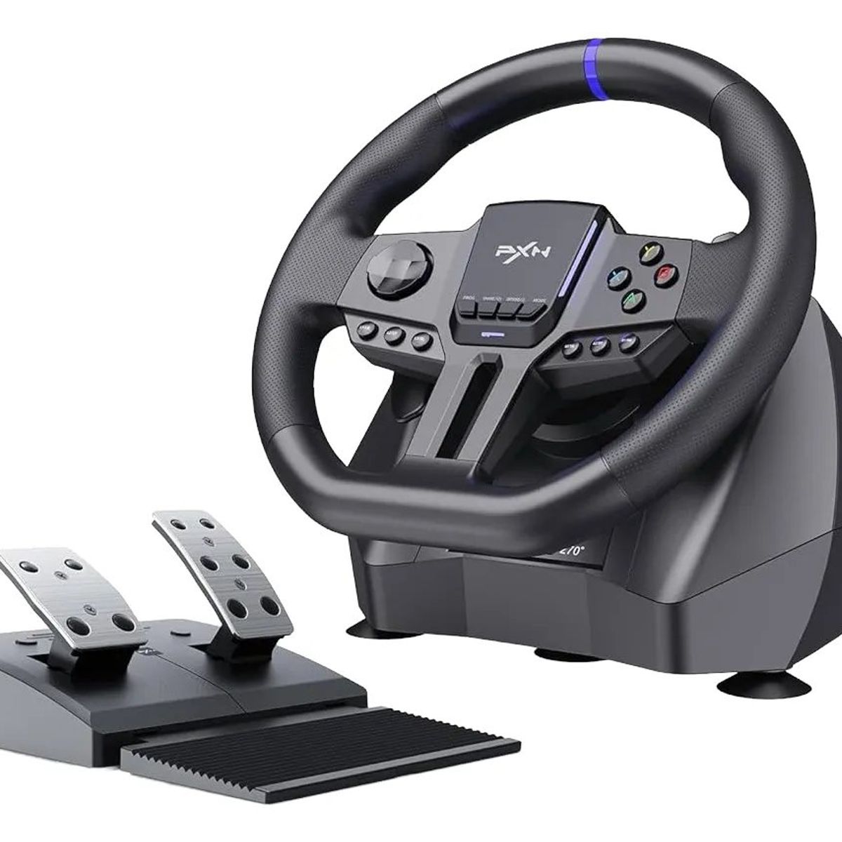 PXN - Volante para Simracing PXN V900 Gen 2 Ajustable 270900° PC PlayStation Xbox Incluye Pedalera