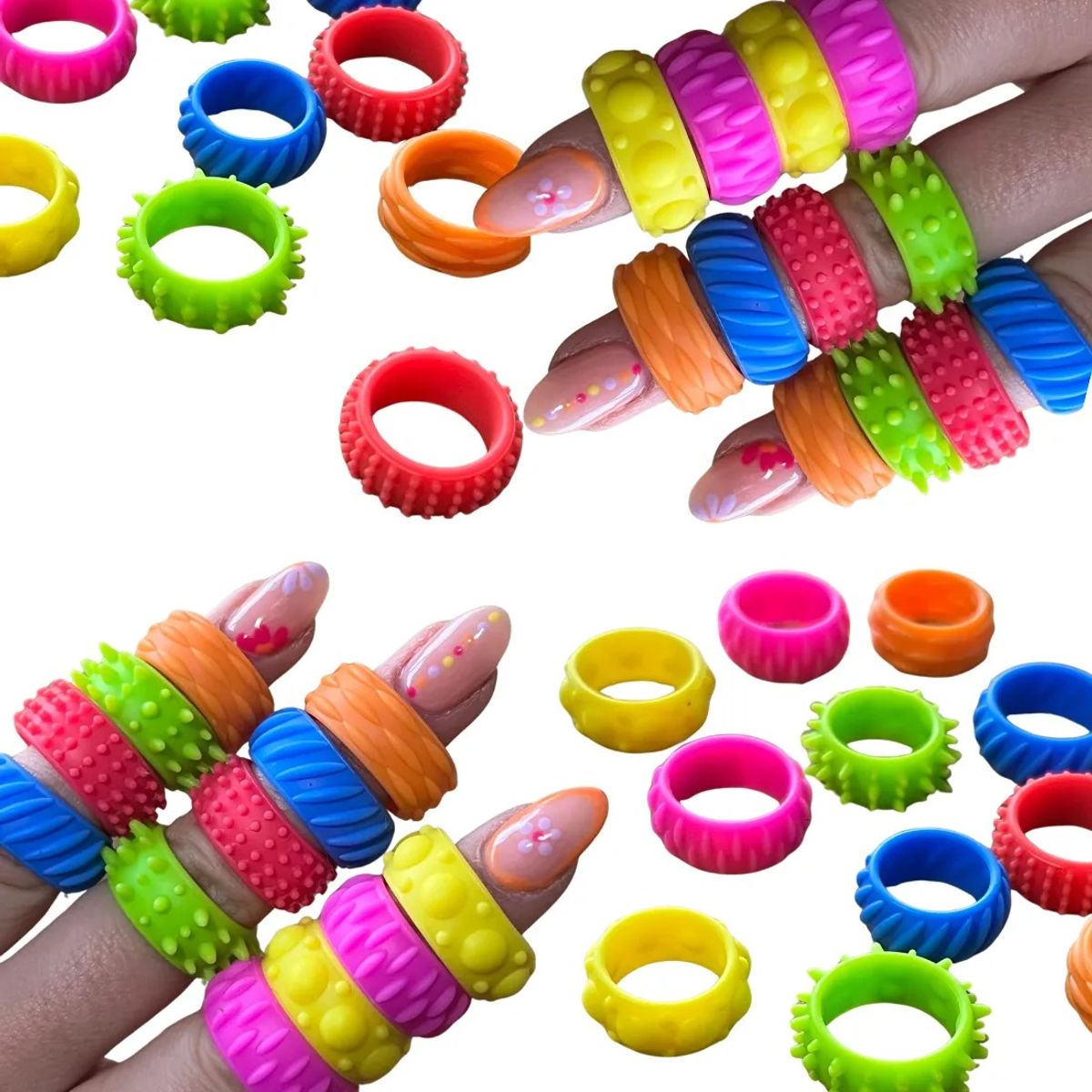 GENERICO - Juguete Sensorial Anillos Tea Tdah Atención Autismo 12 Uds