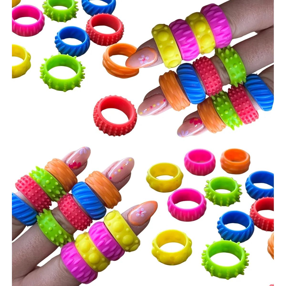 GENERICO - Juguete Sensorial Anillos Tea Tdah Atención Autismo 12 Uds