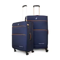 NAUTICA - Pack 2 maletas blanda de tela M+L Lisboa 20k y 23k azul