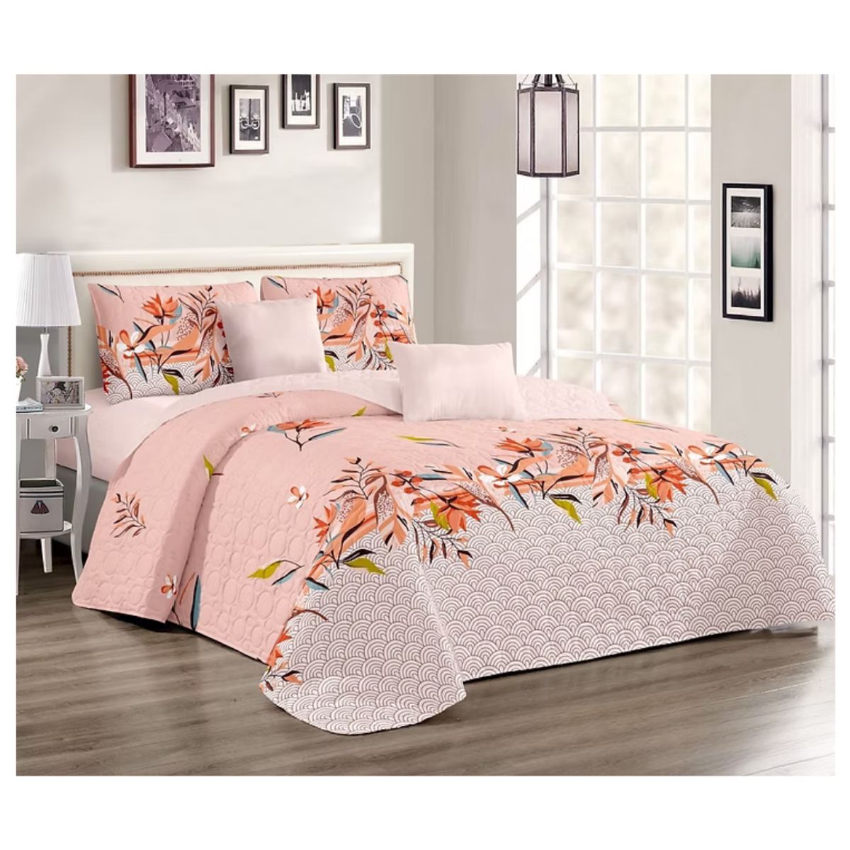 GENERICO - Cubrecama Quilt King De Verano Diseños Estampados GS