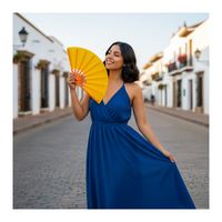 Abanicos Grandes Multicolores Bailes Primavera Verano Elegantes Surtidos