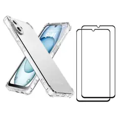 GENERICO - Carcasa Para Galaxy A07 + 2 PROTECTORES PANTALLA VIDRIO TEMPLADO