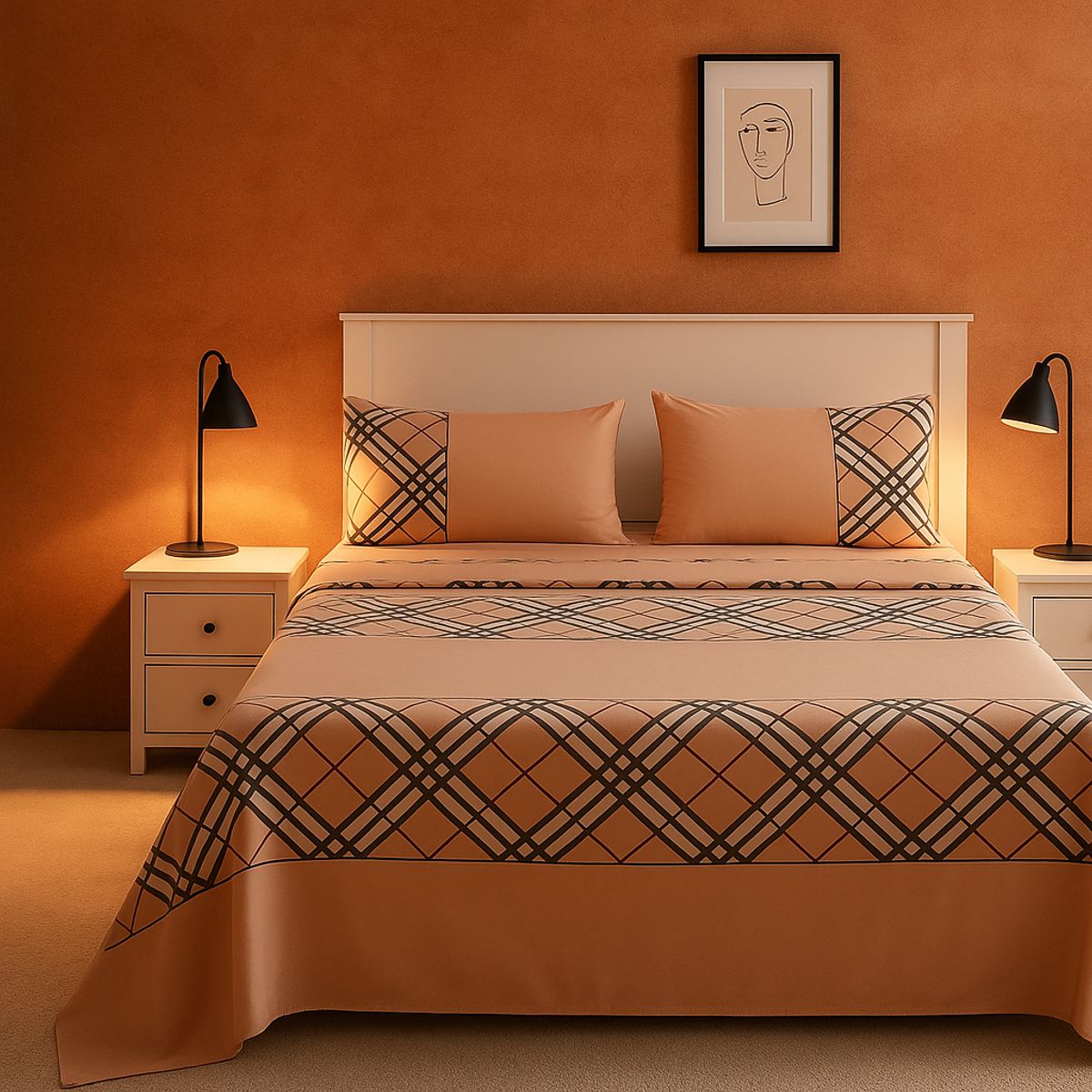 ARMONIA - Juego sábanas modelo 770 clásicas KING 2½ P 144 hilos