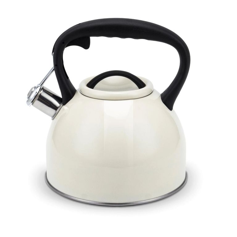 Tetera Acero Inoxidable Con Silbato 3L Crema