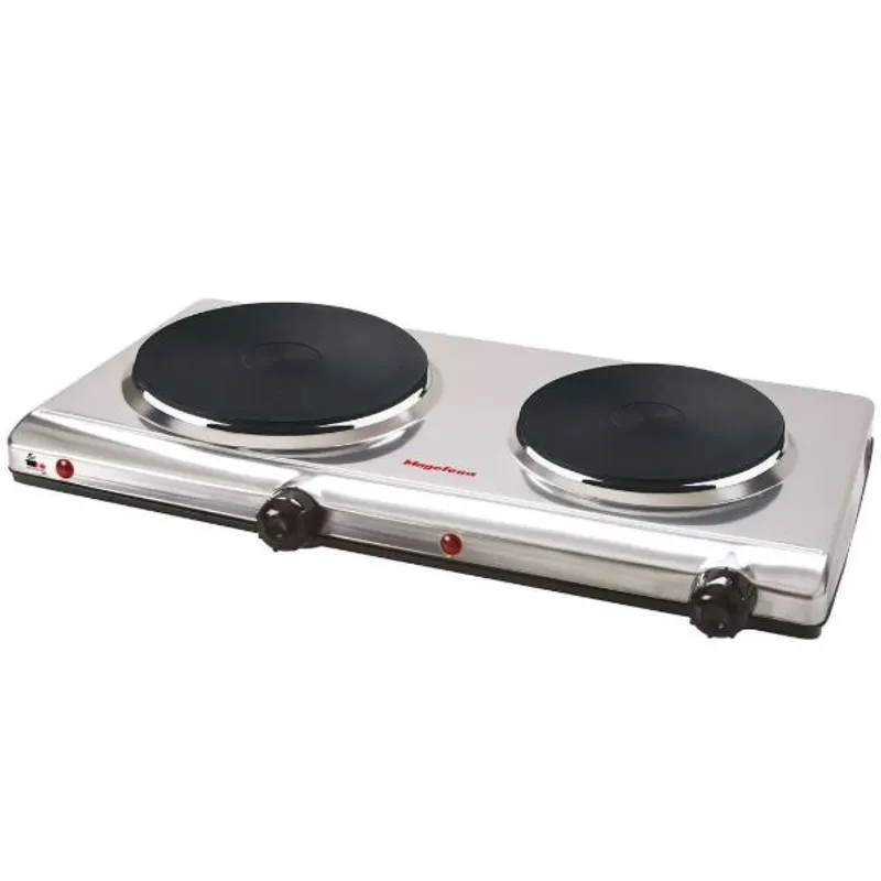 MAGEFESA - Cocina Eléctrica 2.250W Magefesa 2 Platos Inox MGF8022