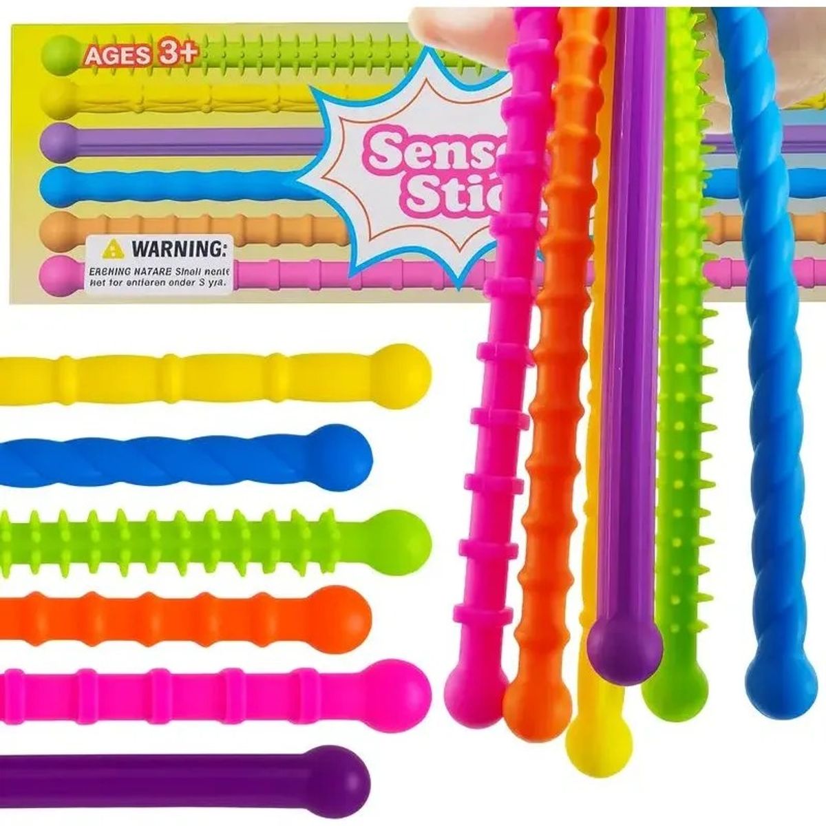 GENERICO - Juego 6 Varillas Antiestrés Texturizadas Para Niños Con TDAH O Ansiedad