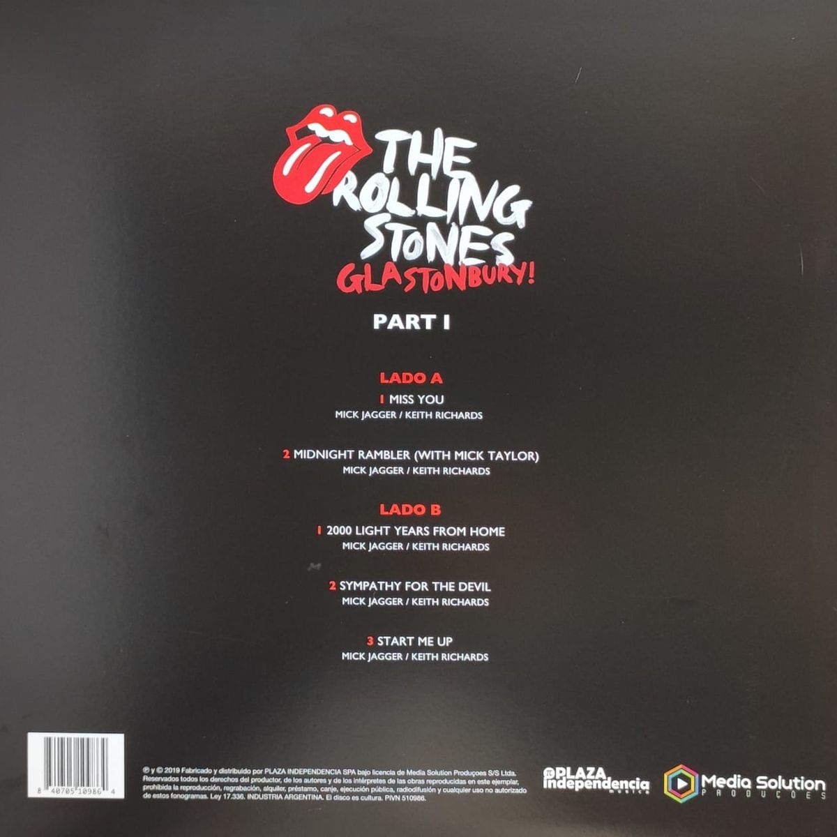 GRUPO LASER DISC - VINILO THE ROLLING STONES GLASTONBURY I RED VINYL 1LP