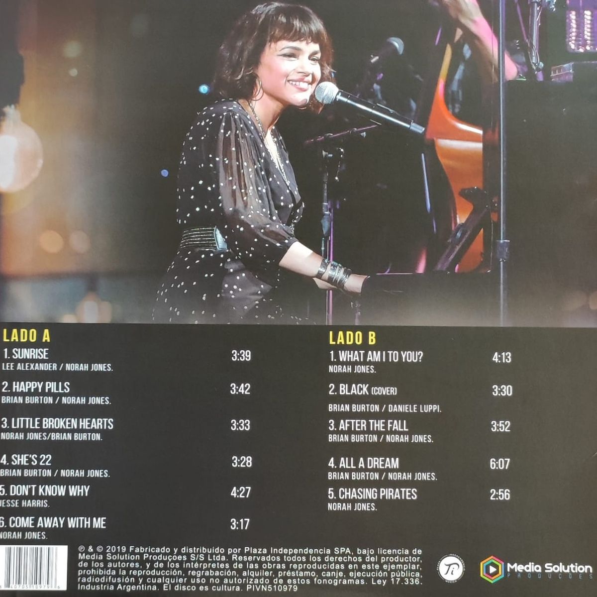 GRUPO LASER DISC - VINILO NORAH JONES LIVE CONCERT WHITE VINYL 1LP