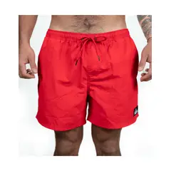 QUIKSILVER - Traje de Baño Basic Volley Rojo