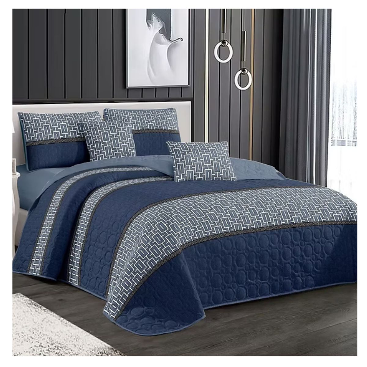 GENERICO - Cubrecama Quilt King De Verano Diseños Estampados GS