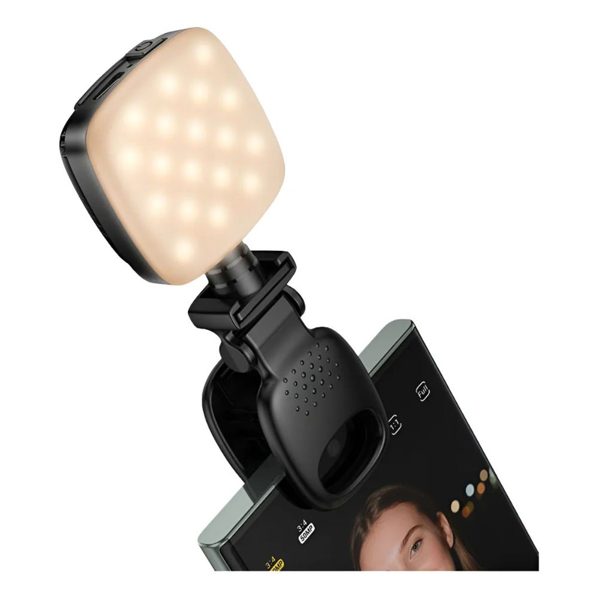 HOCO - Luz Led Blanca Y Cálida Regulable Portatil Para Telefono