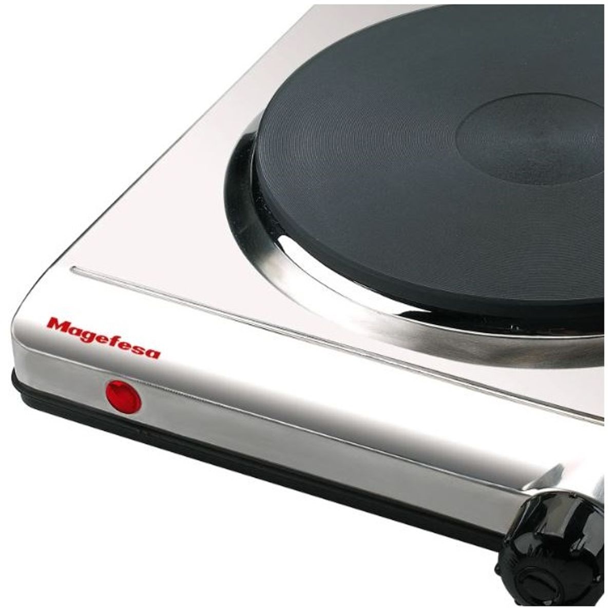 MAGEFESA - Cocina Eléctrica 1 Plato 1400W Magefesa Dinamic Inox MGF8013