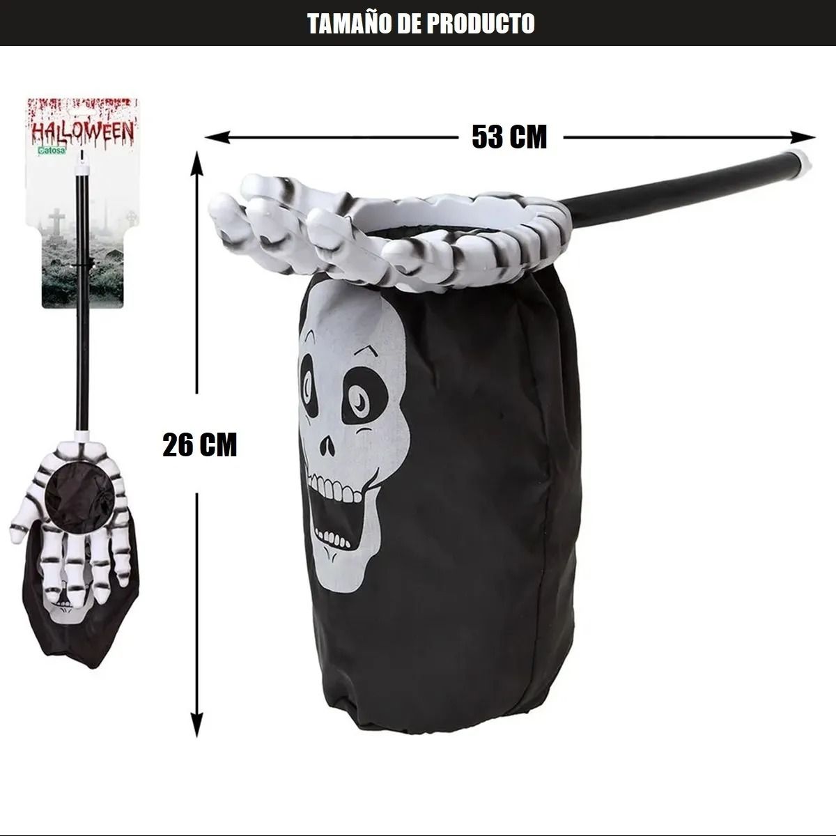 GENERICO - Bolsa Para Dulces Halloween Bolsa Dulces Fiestas Esqueleto