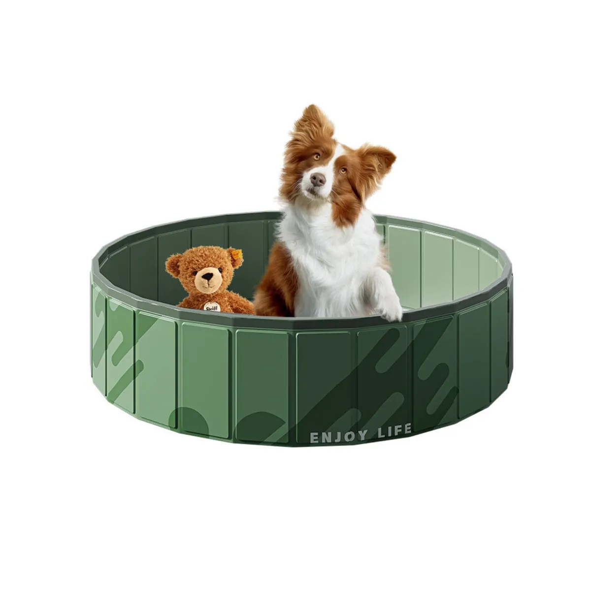 BABYLUNA - Piscina Plegable Perros Grandes 120x30cm PVC No Inflable