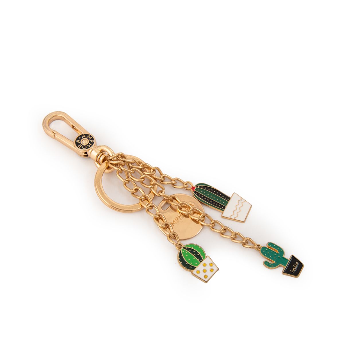 AMPHORA - Hanging llavero eleni dorado claro