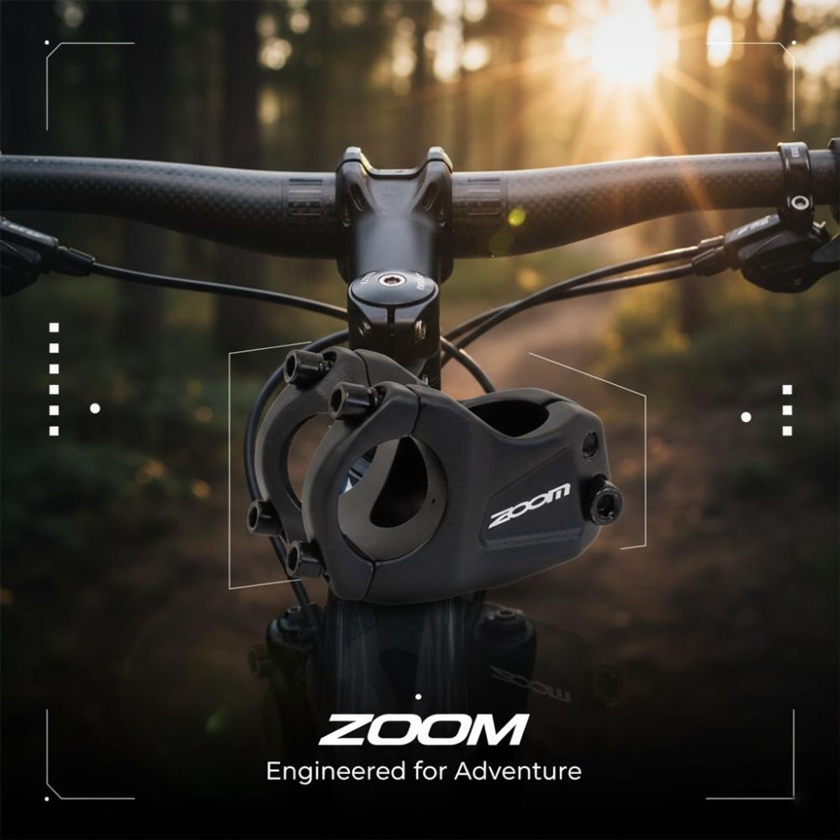 ZOOM - Potencia Ahead Zoom 318 x 45 mm MTB Negro Mate