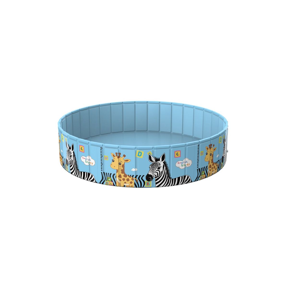 BABYLUNA - Piscina Plegable Niños 4 en 1 PVC Duro 120x45cm No Inflable
