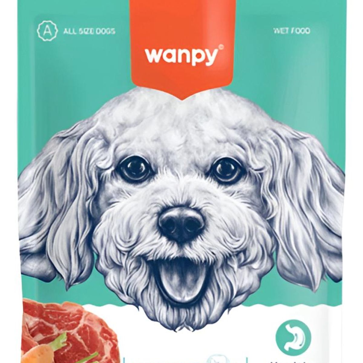 SNAK - X4 Wanpy Snack Golosina Para Perro En Pasta De 90g C/u - Turquesa