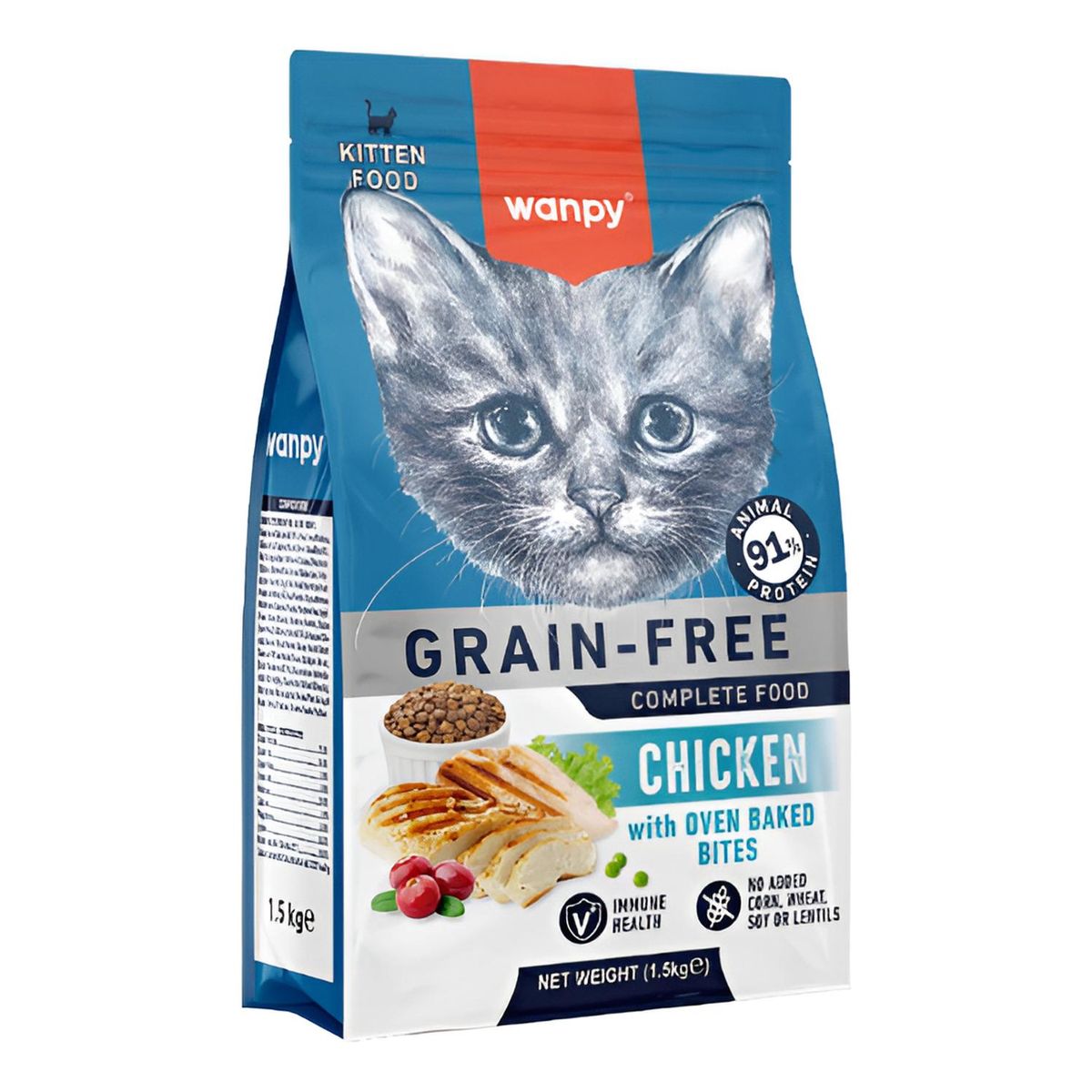SNAK - Alimento Wanpy Gato Grain Free Kitten Pollo 1.5kg Gatito