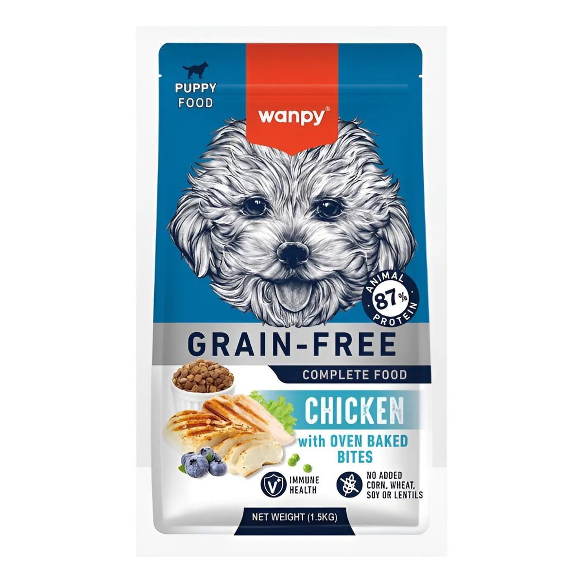 KIMBA - Wanpy Alimento Completo Grain Free Puppy 1.5 Kg Sabor Pollo