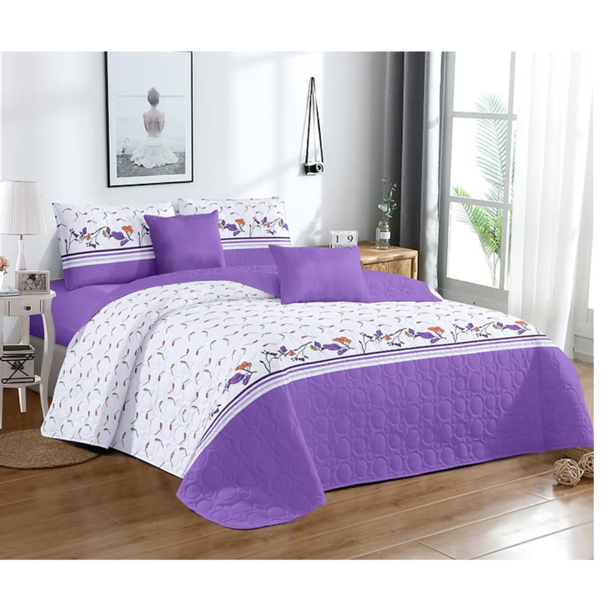 GENERICO - Cubrecama Quilt King De Verano Diseños Estampados GS