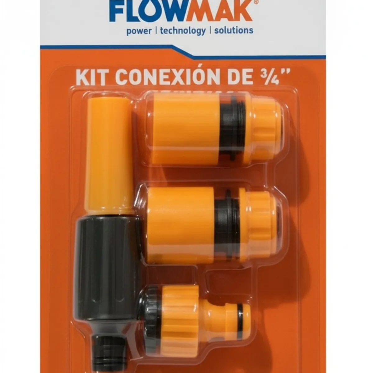 FLOWMAK - Kit Manguera Jardin 3/4" 20 mts con Accesorios Flowmak