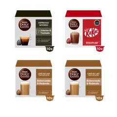 DOLCE GUSTO - Pack 4 cajas capsulas nescafe variedades mix 6