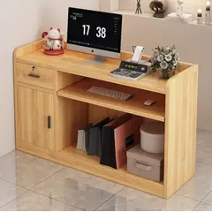 GENERICO - Escritorio Oficina Recepción de Madera Con Cajón 120x92x42cm